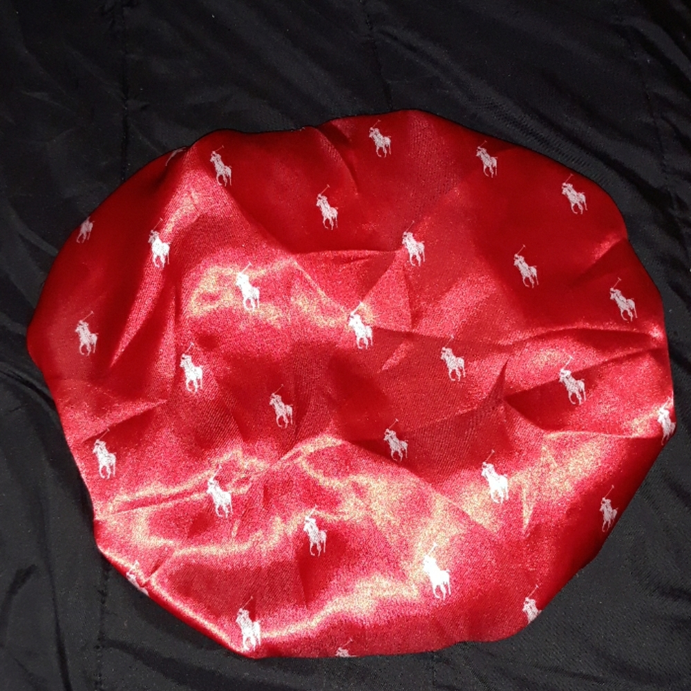 Never Worn Red and White Polo Bonnet